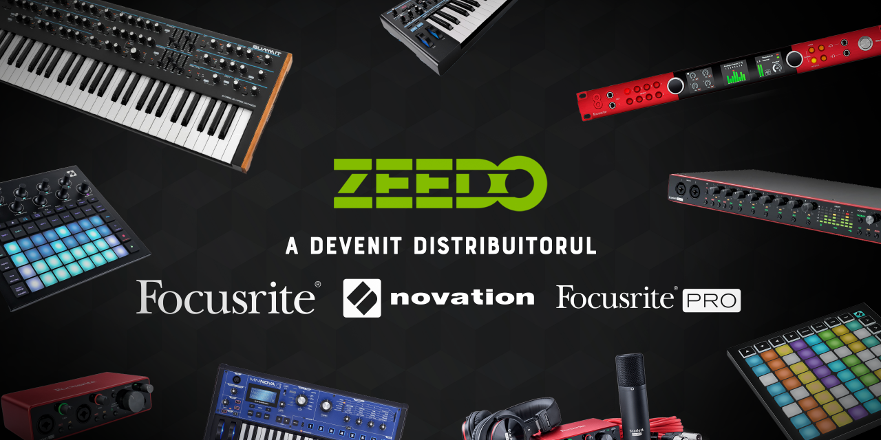 Zeedo Devine Distribuitorul Autorizat Focusrite si Novation in Romania!