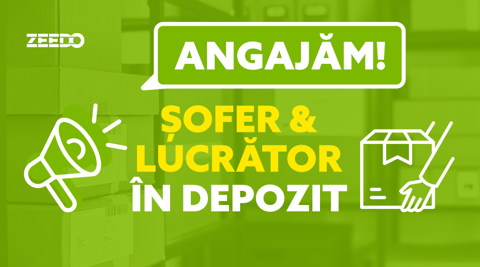 Angajam Lucrator Depozit / Sofer: Manipulare Marfa, Receptie, Impachetare