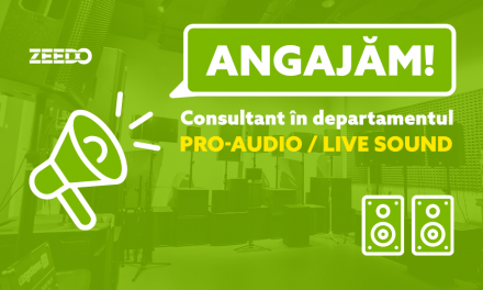 Angajam: Consultant Vanzari in Showroom – Departamentul Pro-Audio