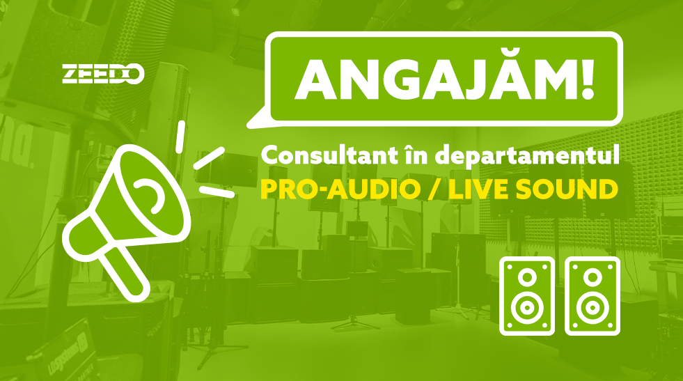 Angajam: Consultant Vanzari in Showroom – Departamentul Pro-Audio